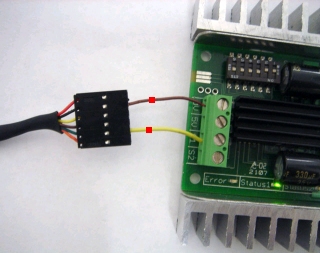 Connecting usb cable to Sabertooth